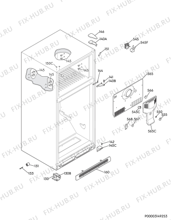 Взрыв-схема холодильника Frigidaire MRTW23V7RW - Схема узла Housing 001